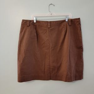 C.J. Banks Brown Denim Skirt 20W